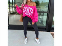 Birdie - Women's Santa Baby Off Shoulder Sweatshirt