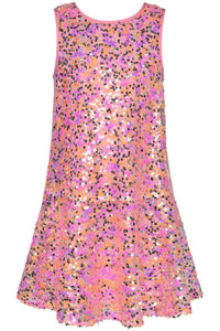 Hannah Banana - Girls Sequin Ruffle Dress