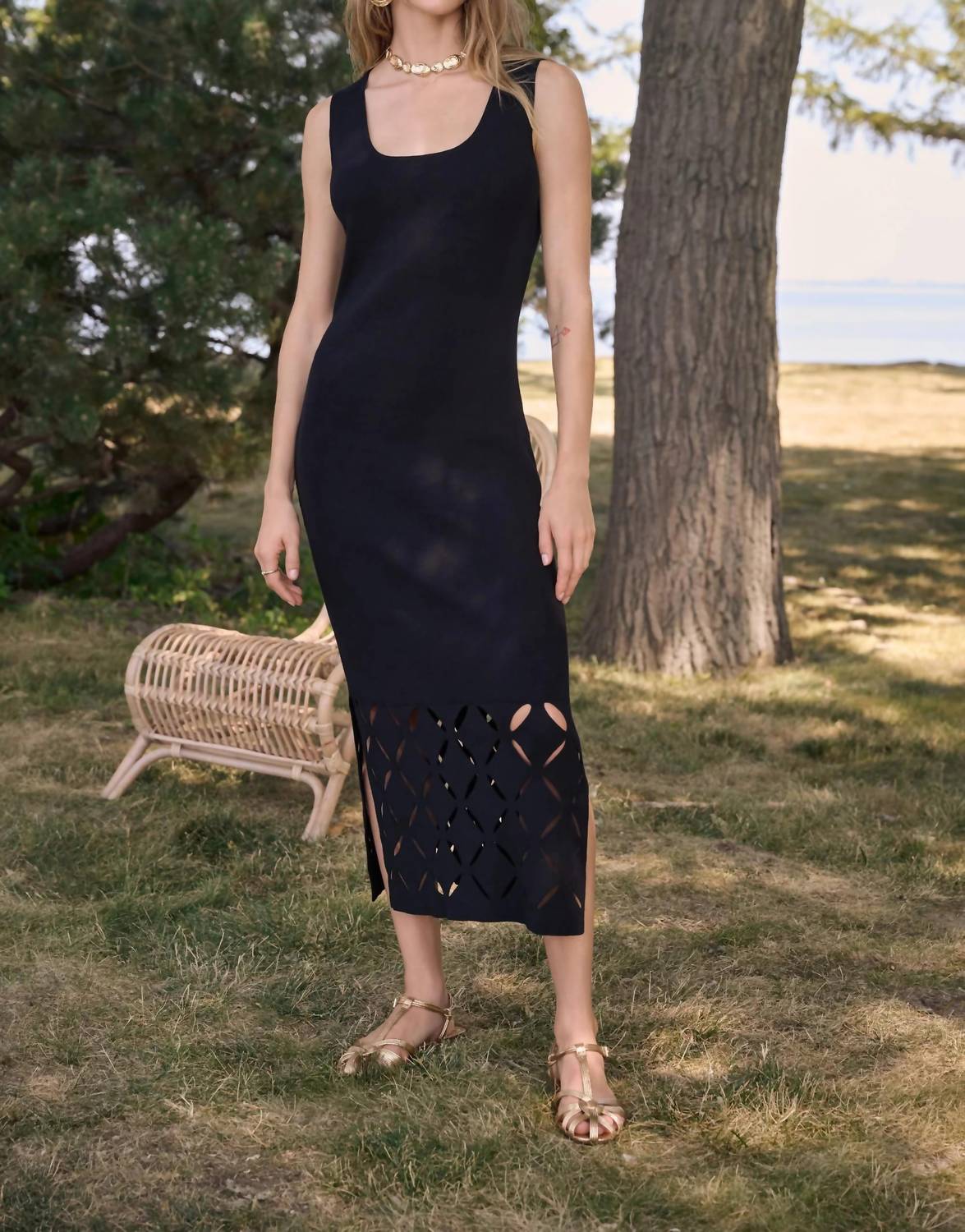 Joseph Ribkoff - Sweater Knit Sleeveless Midi Dress