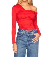 Susana Monaco - One Arm Off Shoulder Gathered Top