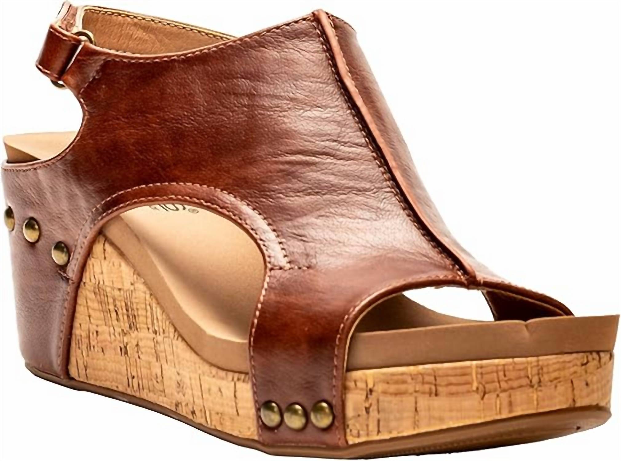 Corkys Footwear Women's Carley Wedge Sandal in bourbon brown - women's sandal