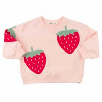 Oh Baby! - Kids Charlie Strawberry Applique Sweatshirt/short Set