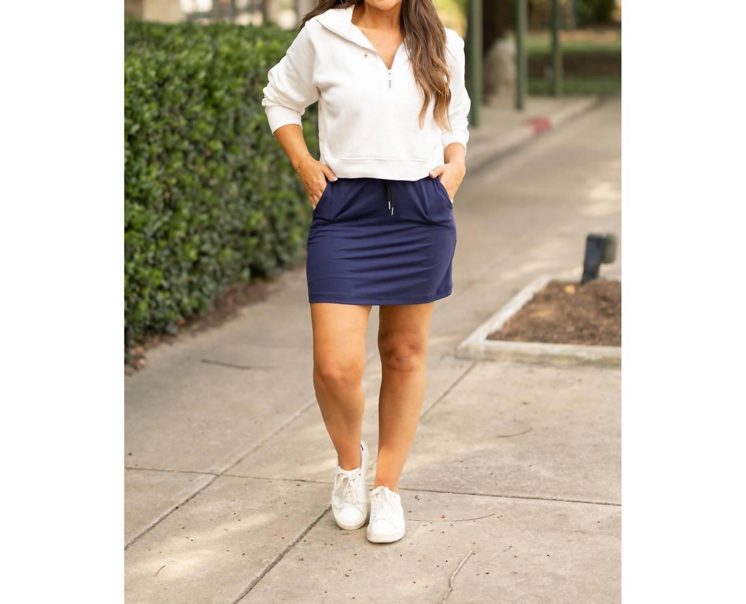 Julia Rose Naomi Jogger Skirt in navy - women's skirt