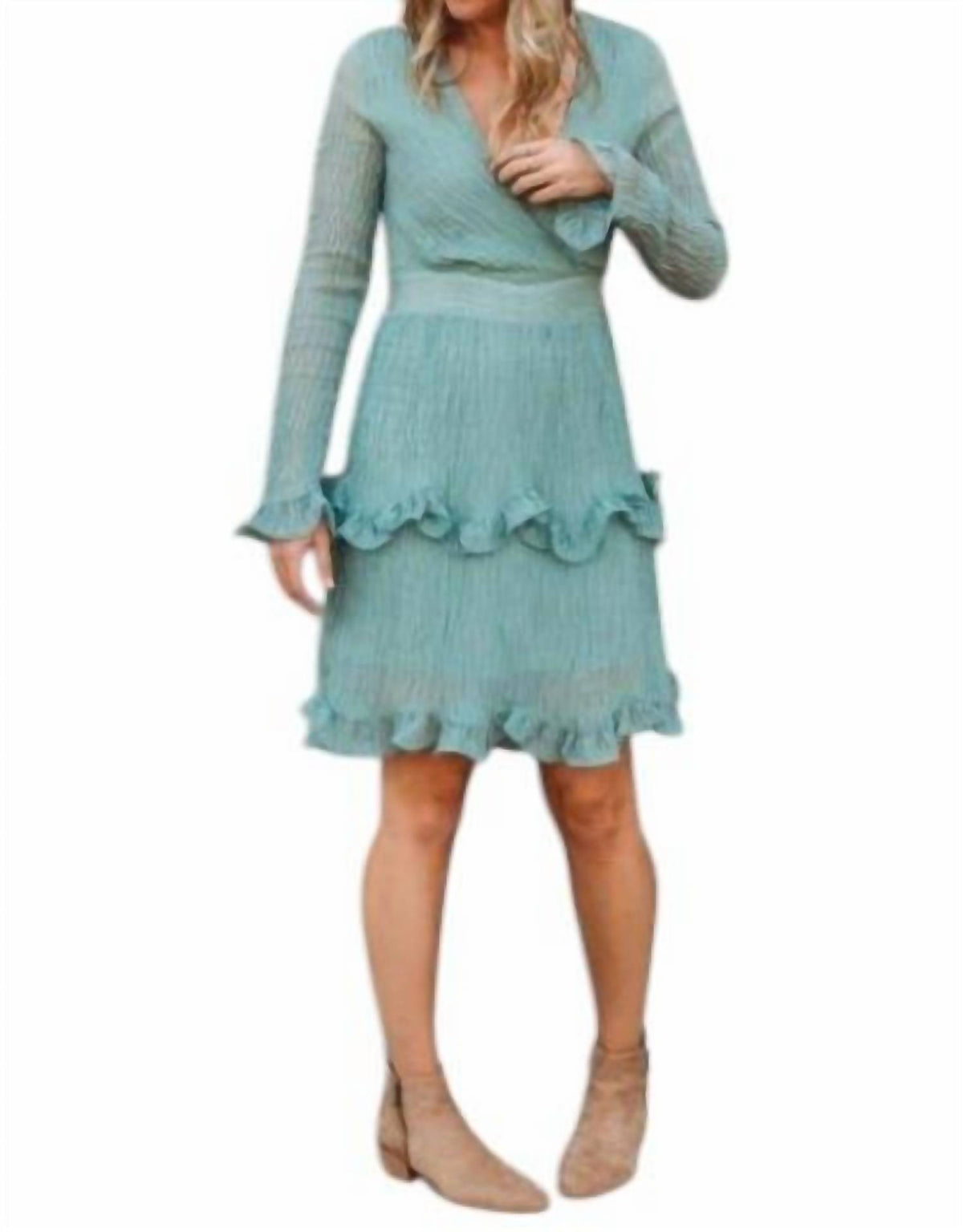 Macaron - Swirl Ruffle Dress