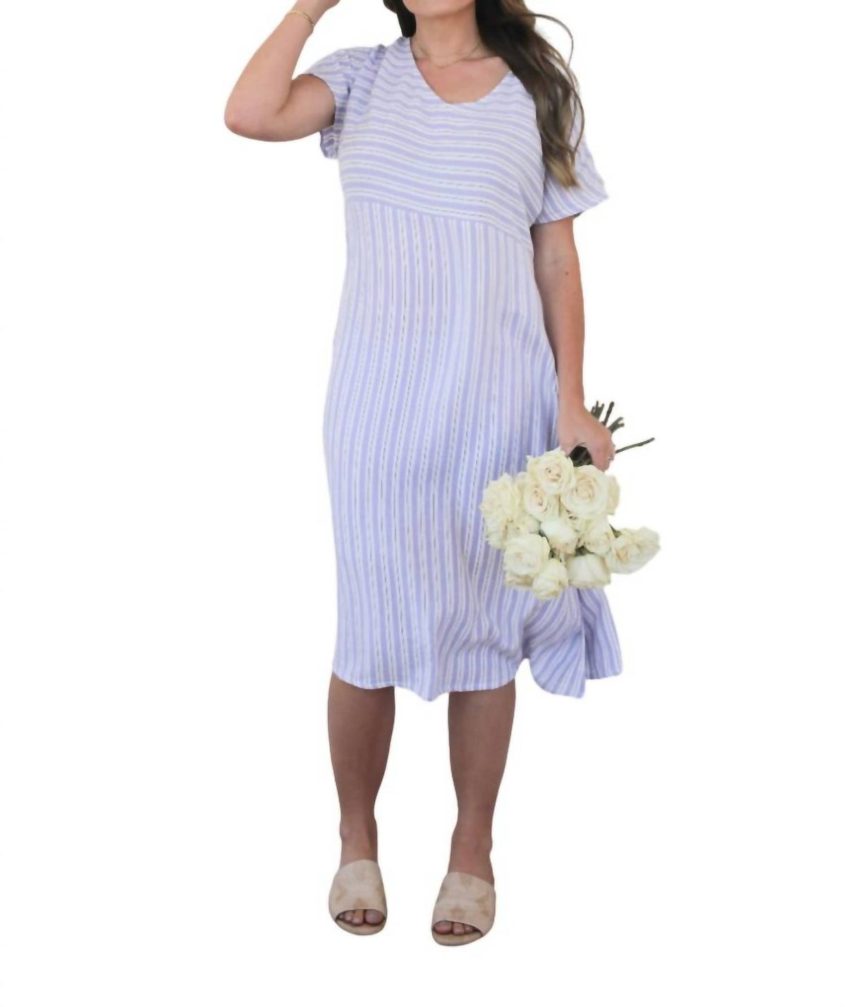 Liv & Co. - Striped Muslin Dress