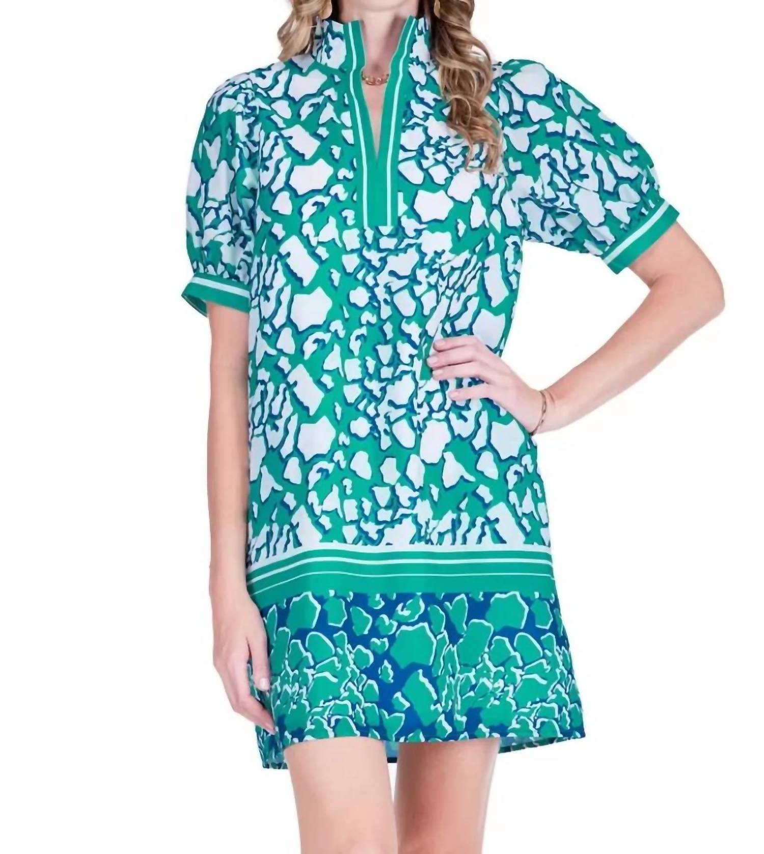 Jade - Stand Collar Mini Dress