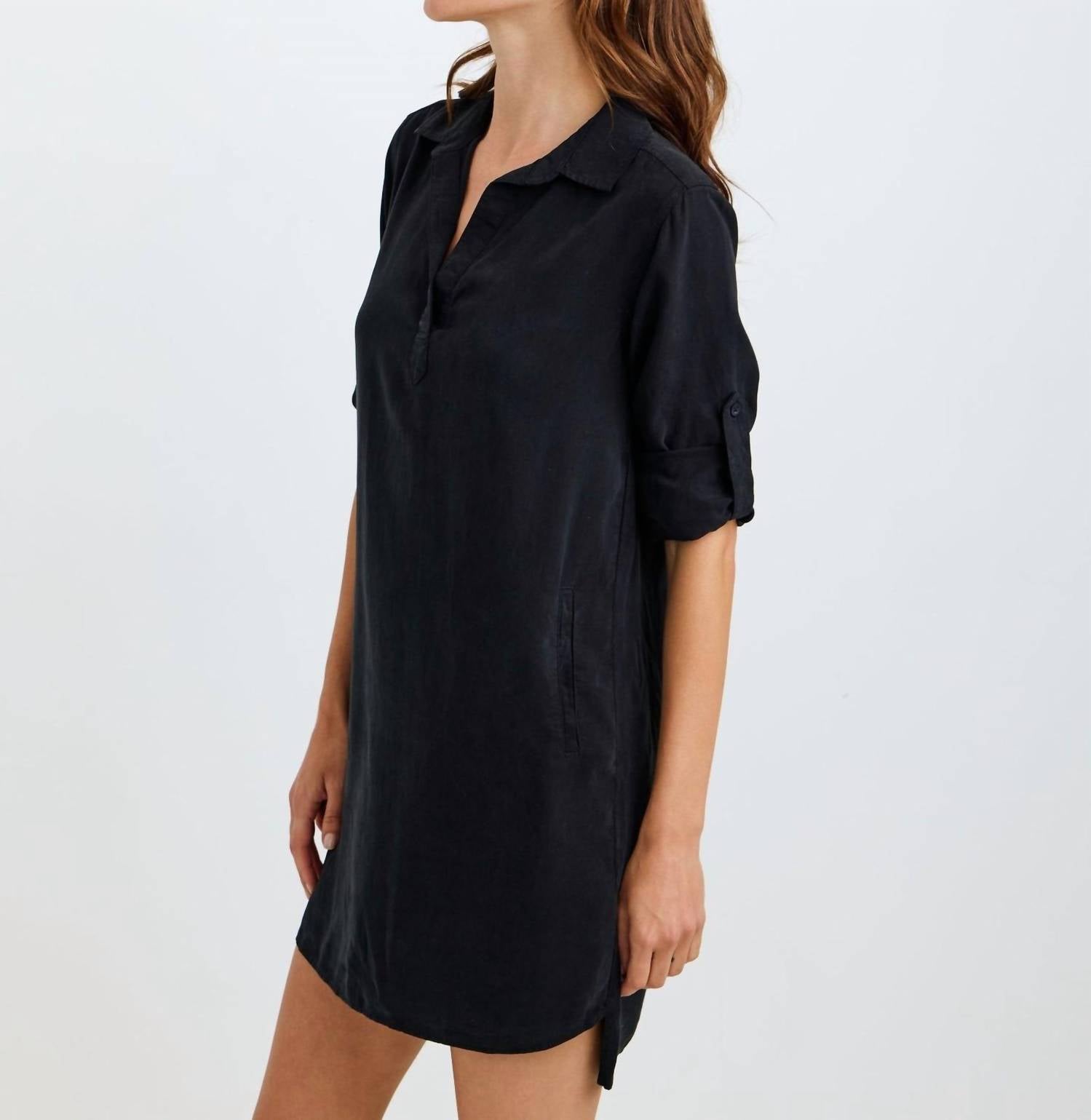 Bella Dahl - Long Sleeve A-Line Shirt Dress