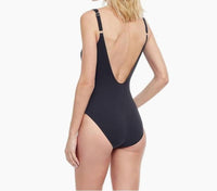 Gottex Luna Square Neck One Piece Swimsuit in black - women's swimwear - alternate view