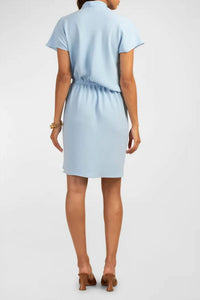 Trina Turk Enchantress Mini Dress in cirrus blue - women's dress - detail view