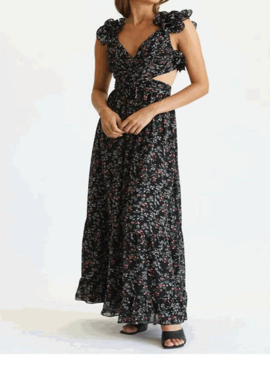 Fate - Floral Cutout Maxi Dress