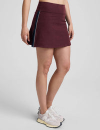 BEYOND YOGA Spacedye Ready Skirt in midnight burgundy nocturnal navy - women's skirt - alternate view