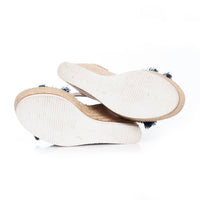 See by Chloe Women's Raw Edge Trim Espadrille Wedge Sandal in beige blue - women's sandal - view 7