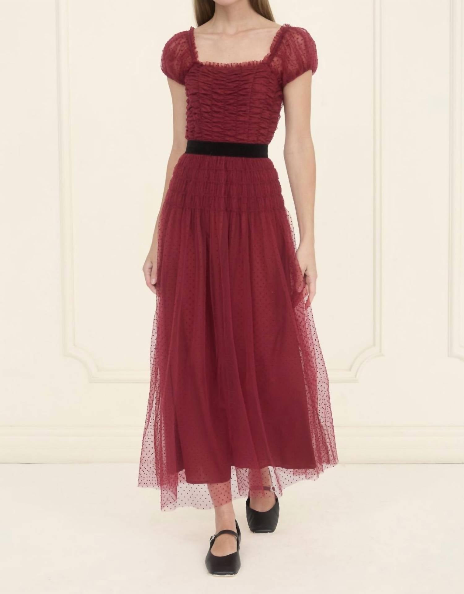 Moon River - Tulle Dress With Velvet Belt