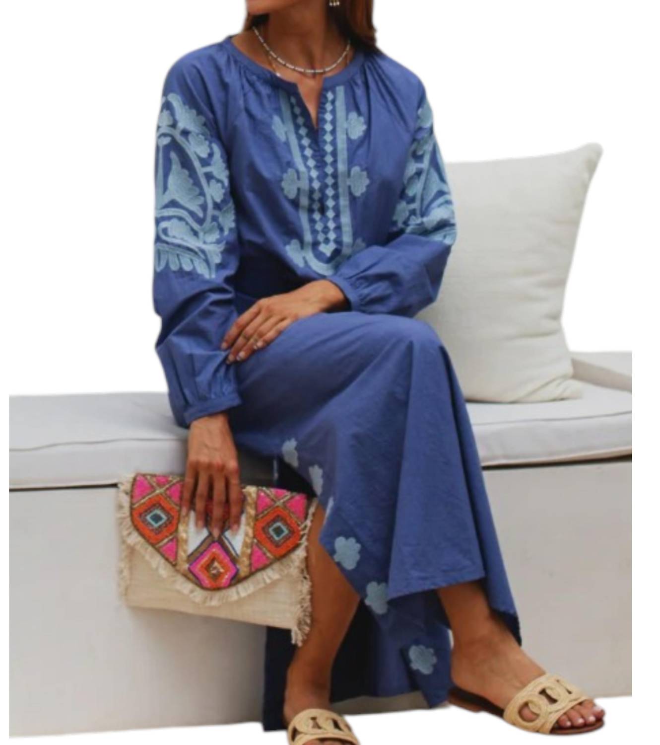 Exvoto - Jules Caftan With Embroidery