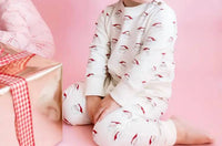 PINK CHICKEN Jax Jogger Set in mini santa - kids' sleepwear