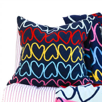 KERRI ROSENTHAL Imperfect Heart Stripe Knit Cashmere Pillow in multi color - item