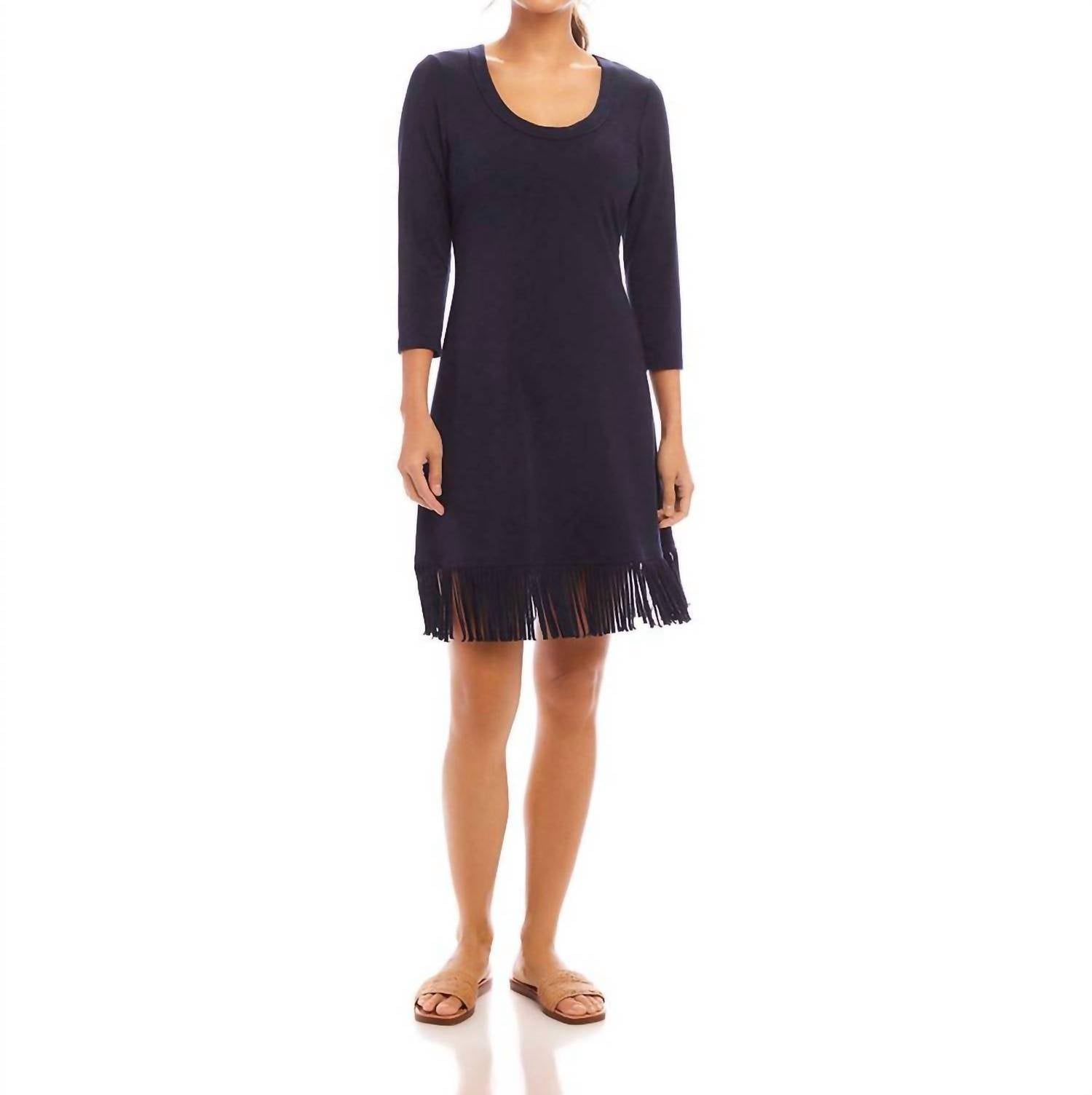 Karen Kane - Fringe Hem Mini Dress