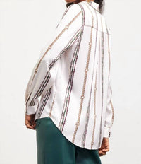 Skies Are Blue - Print Long Sleeves Top