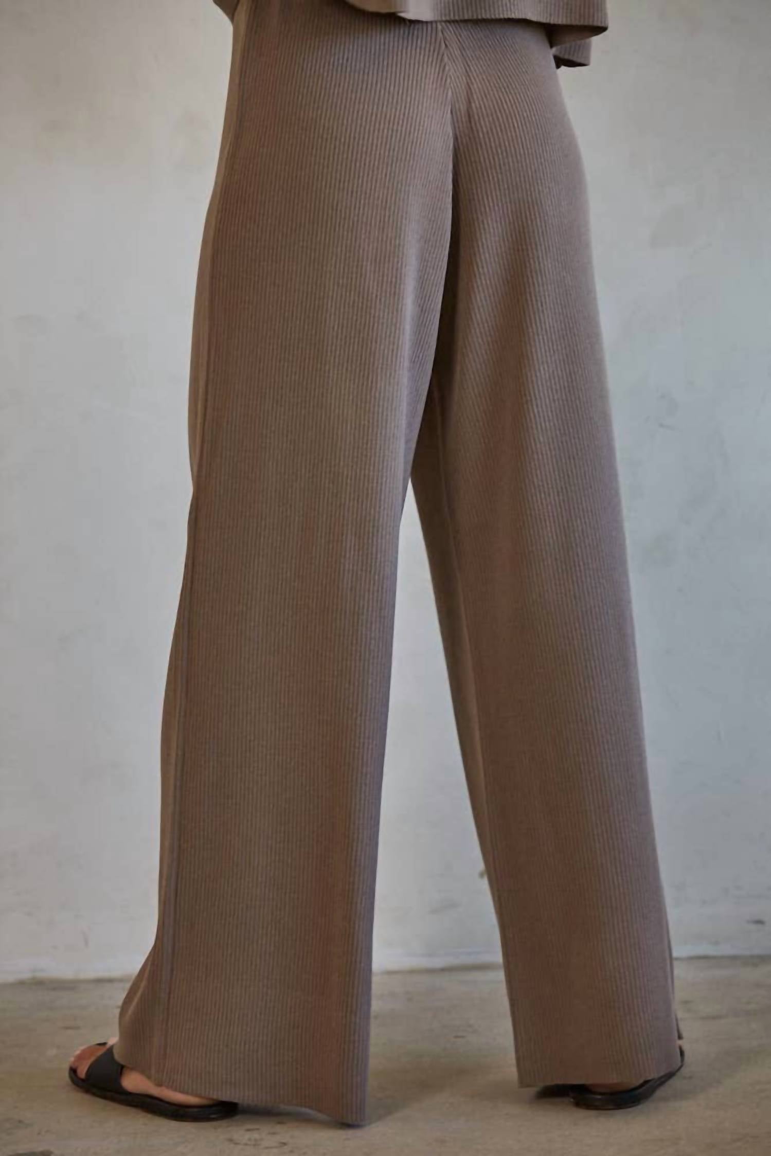 By Together - Ribbed Wide Leg Pants