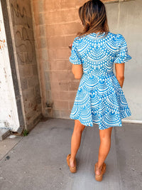 Adelyn Rae - Genesis Fit & Flare Embroidery Mini Dress