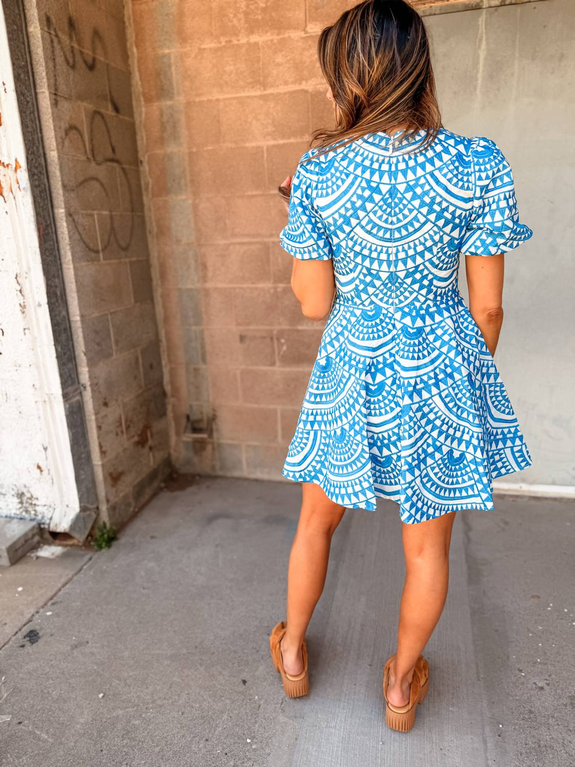 Adelyn Rae - Genesis Fit & Flare Embroidery Mini Dress