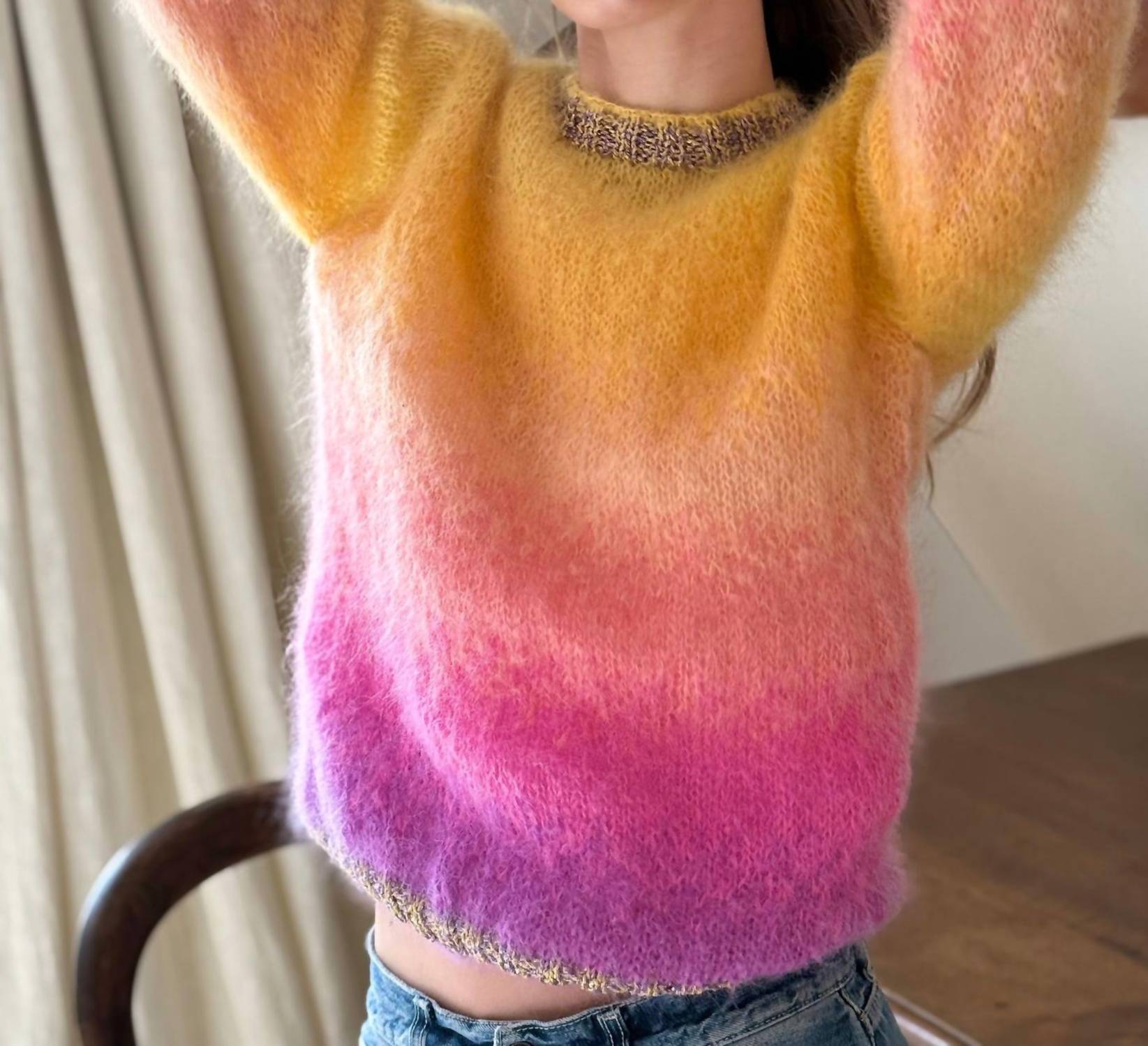 Rose Carmine - O Tie & Dye Sweater