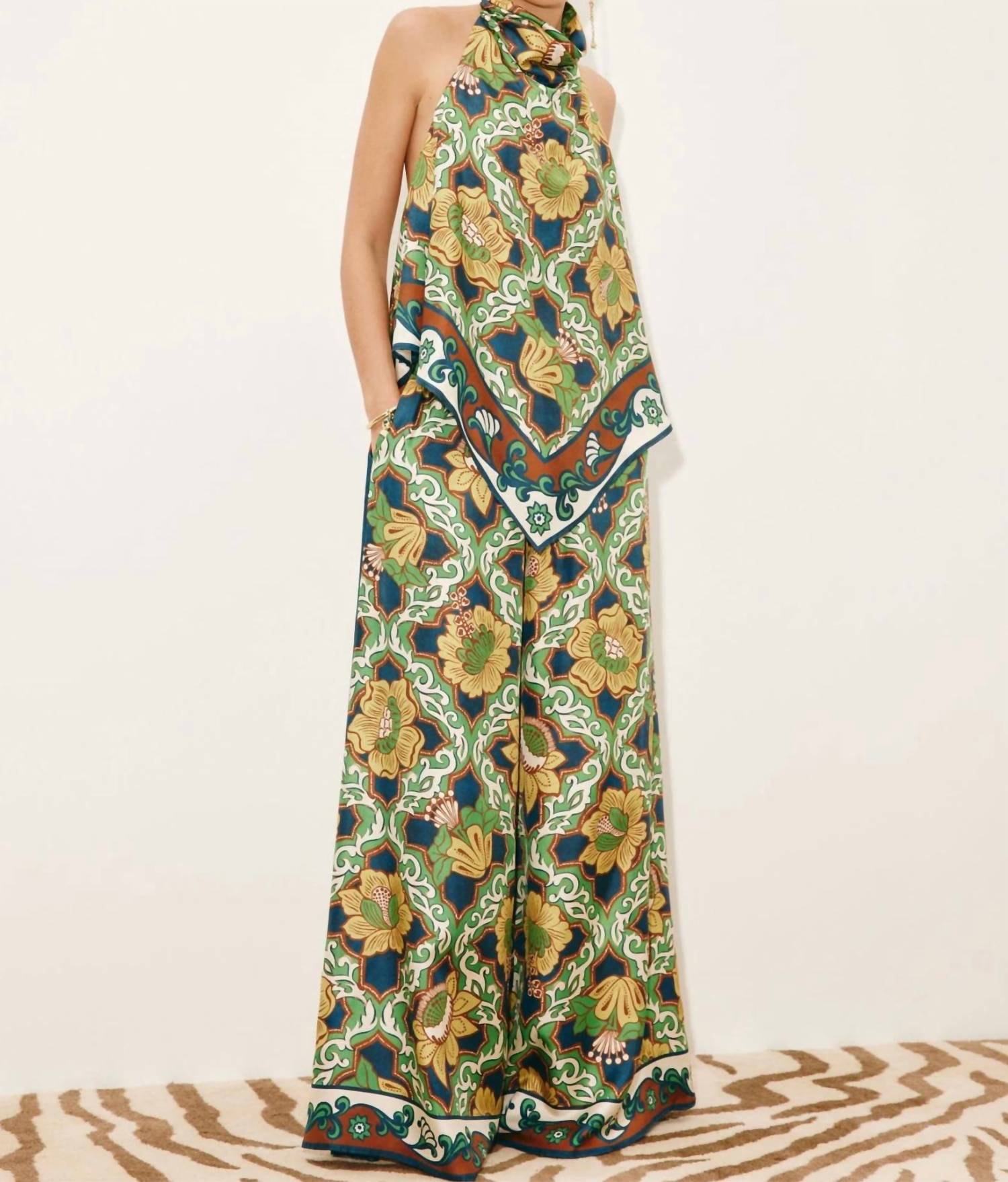 Alemais - LIANA SILK PALAZZO PANT