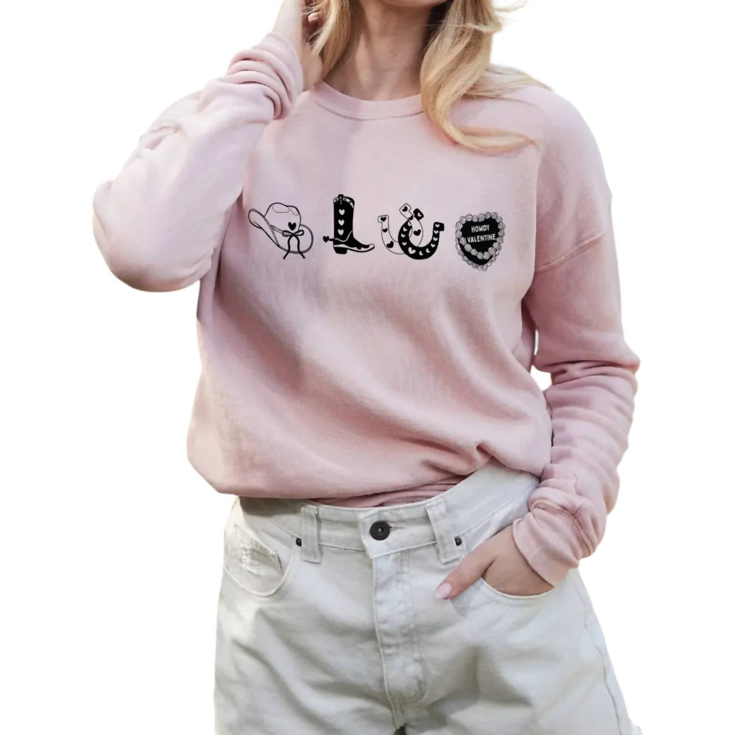 Oat Collective - Howdy Valentine Mineral Sweatshirt