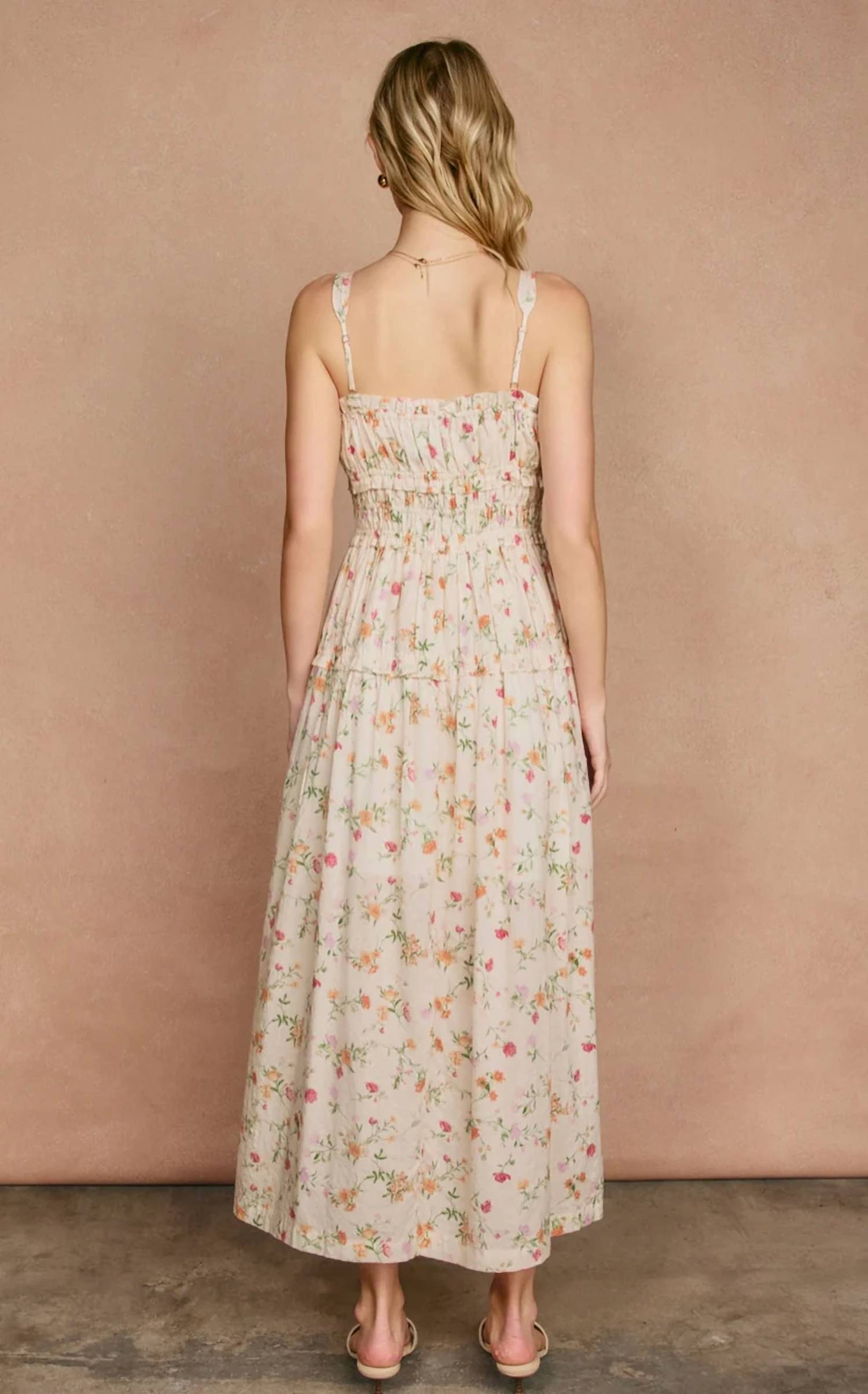 Dress Forum - Honey Butter Shirred Midi Dress