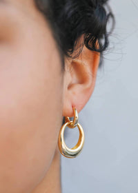 Jaxkelly - Women's Hoop Coupled Earrings