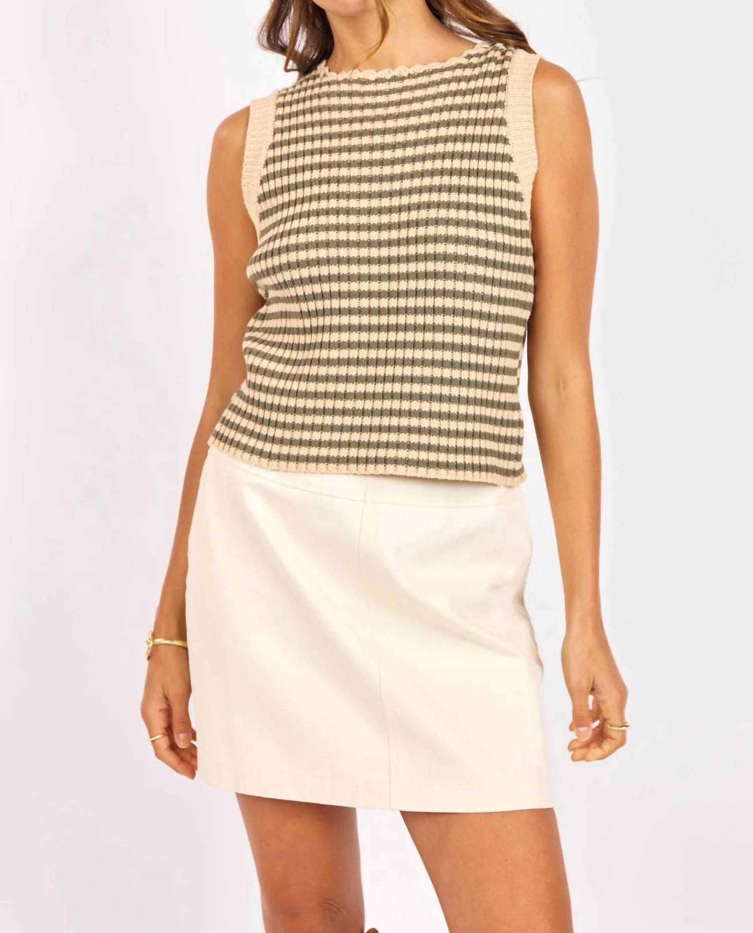 Sage The Label - Mona Stripe Sweater Tank Top