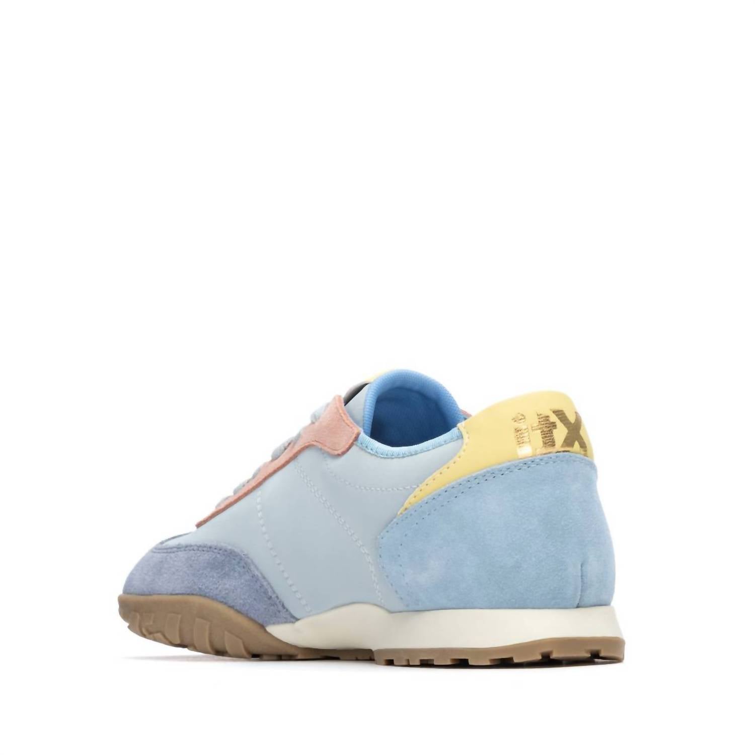 Xti Women's Flat Round Toe Shoes in light blue - women's sneaker - detail view