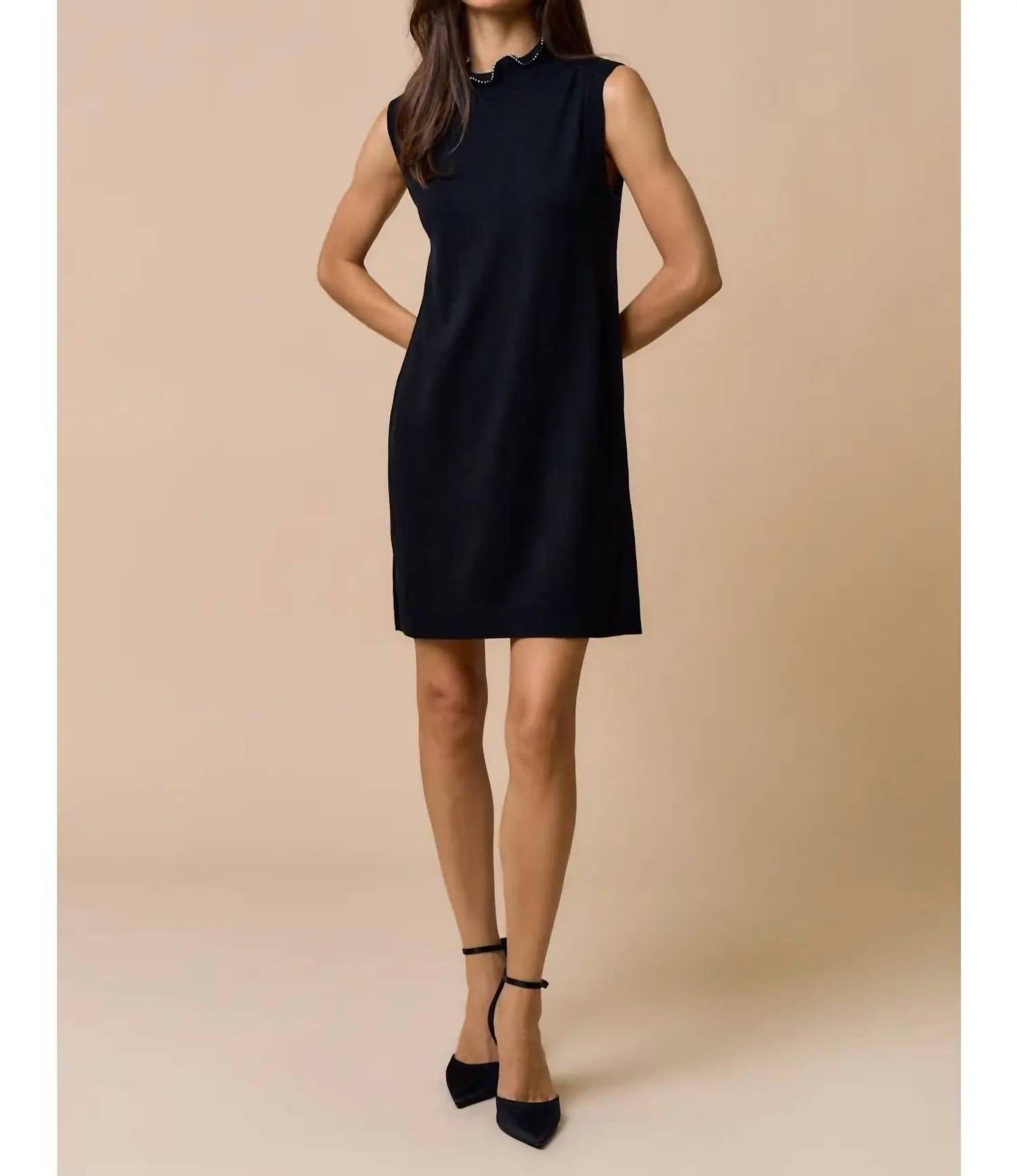 Lalavon - Women's Sleeveless Mock Neck Dress