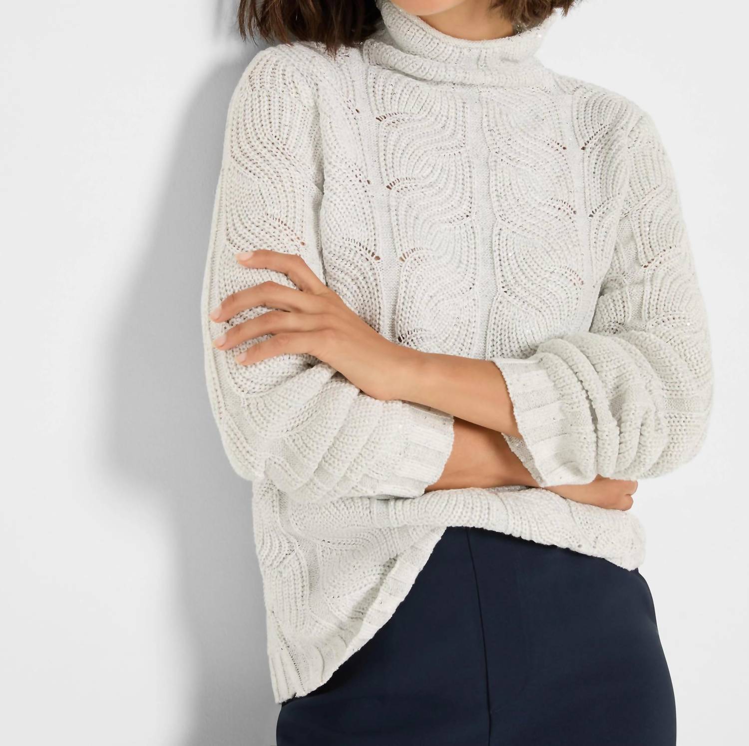 Nic + Zoe - Cable Sparkle Sweater