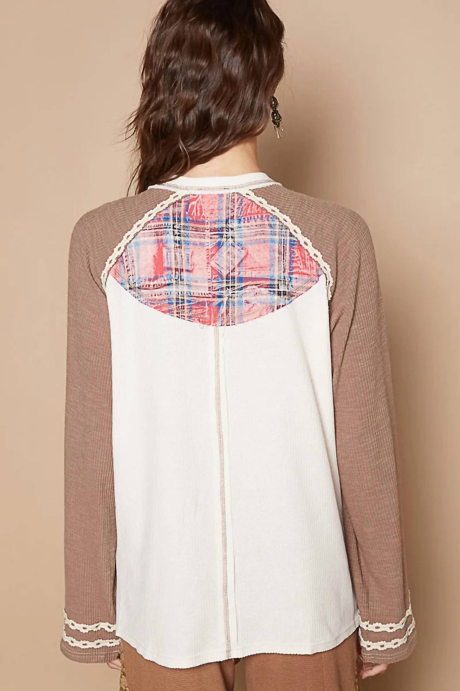 Pol - Varsity Waffle Knit Top
