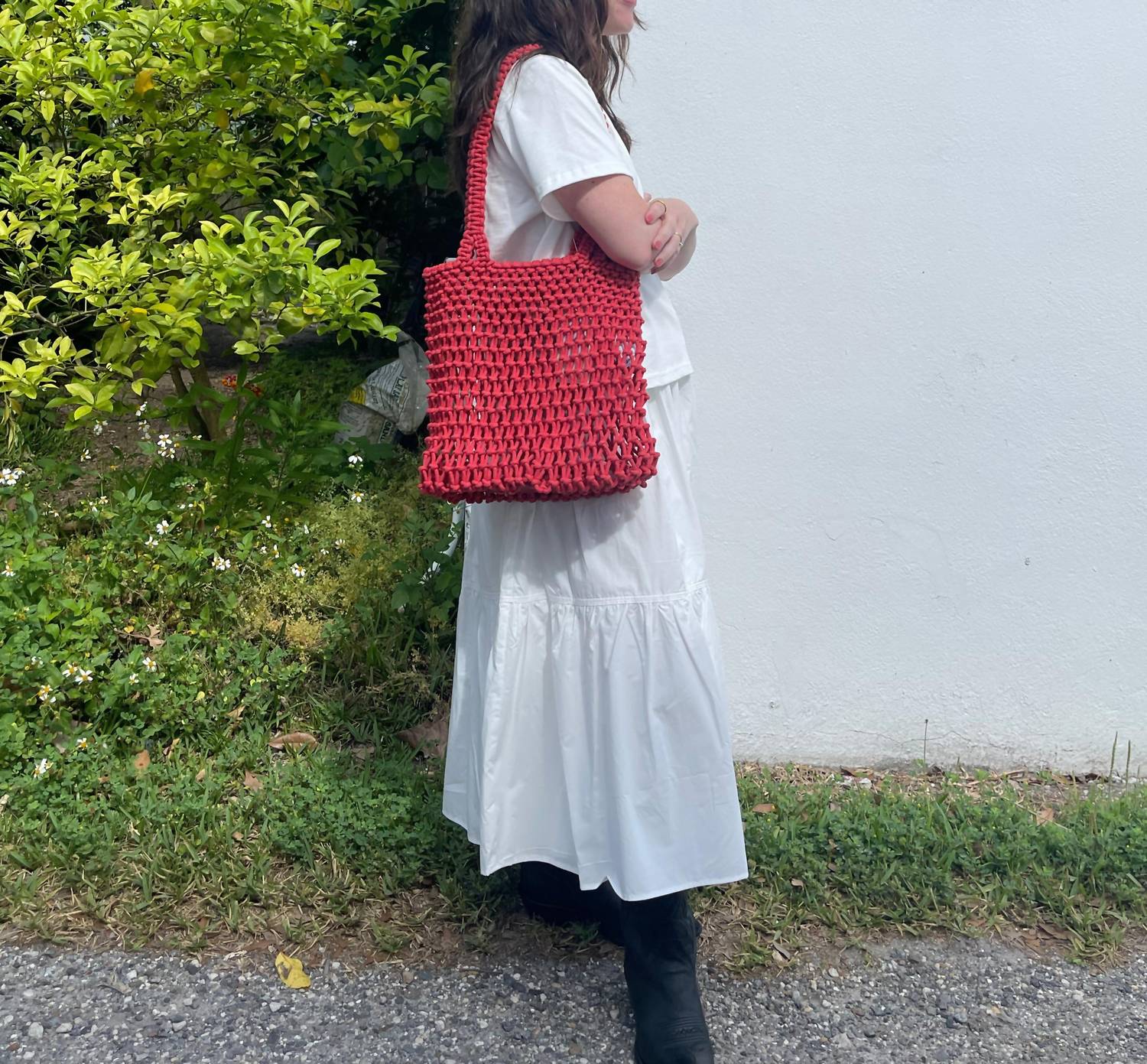Frnch - Women's Carlina Woven Shoulder Bag