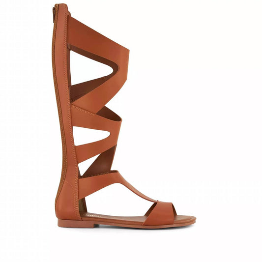 Andrea - Women's Tall Gladiator Sandals With Back Zipper