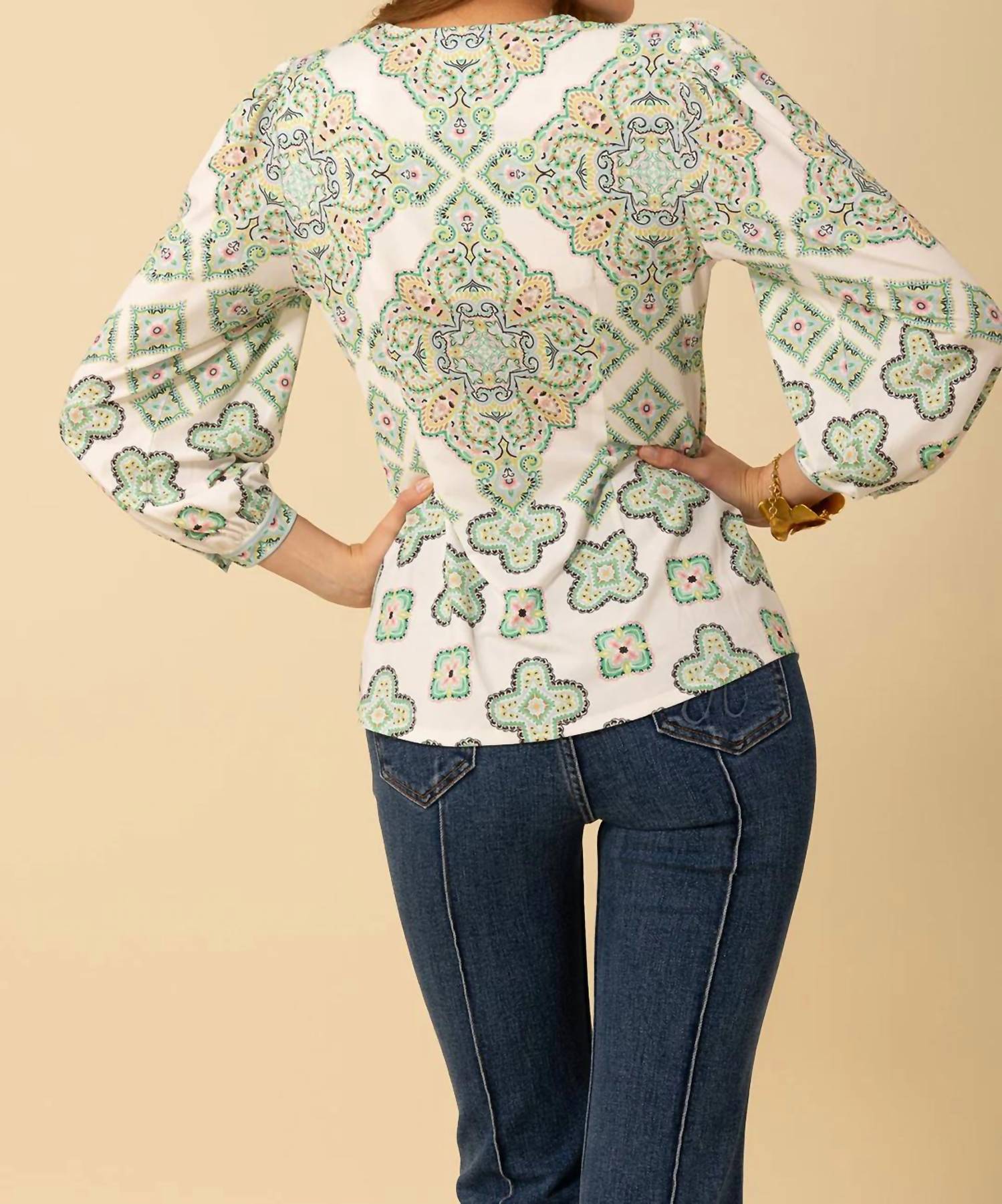 Hale Bob - V Neck Jersey Top