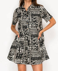 Meet Me In Santorini - Nysa's Ink Shirt Dress