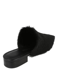Salvatore Ferragamo Women's Selestina Fur Mules in nero - women's shoe - alternate view