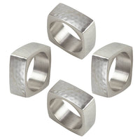 Saro Lifestyle - Hammered Napkin Ring - Set Of 4