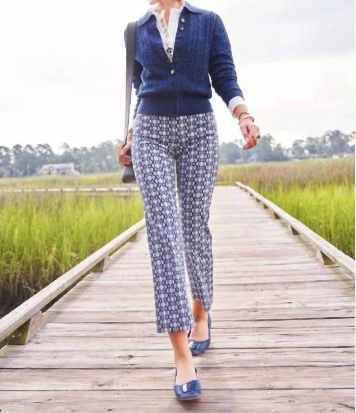Spartina 449 - Maren Kick Flare Pant Marsh Boardwalk Ikat Geo