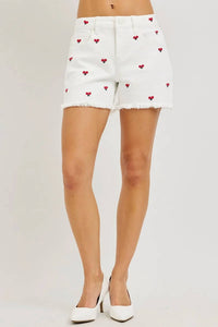 Risen - Pixie Embroidered Denim Shorts