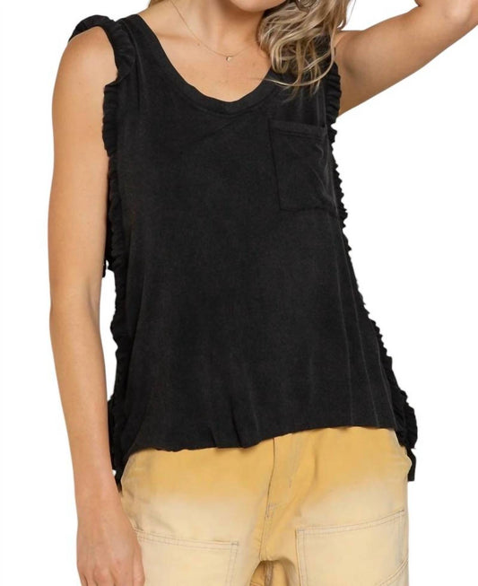 Pol - Never Before Lace-Up Back Tank