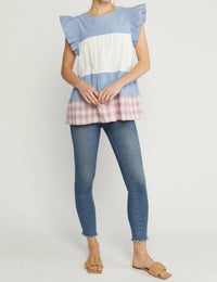 Entro - Mixed Print Tiered Top