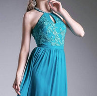Cinderella Divine - Halter Embroidered Top Gown