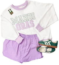 Peach Love Women's Twirl Cotton Skort in lavender - women's shorts