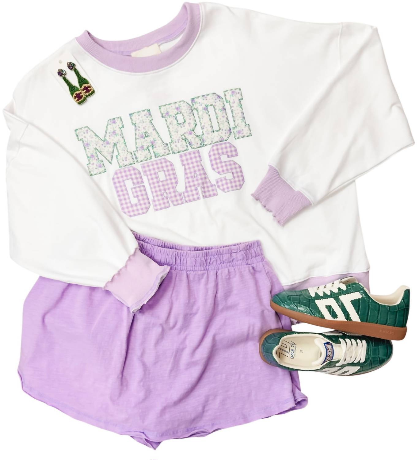 Peach Love Women's Twirl Cotton Skort in lavender - women's shorts