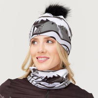 krimson klover Illustrated Beanie in saint anton grey - women's hat