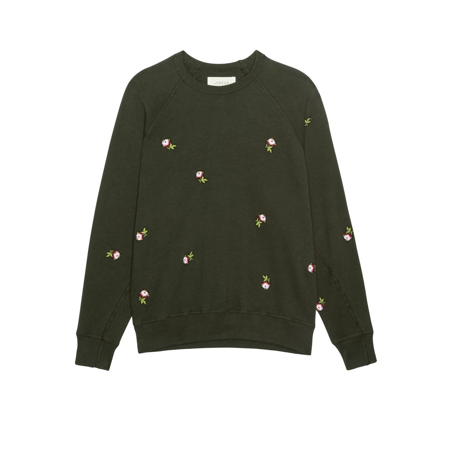 The Great. - College Sweatshirt With Embroidered Roses